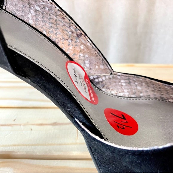 Fergalicious By Fergie Women’s Heels Black Suede Size 7.5 (Fits Size 7) - Picture 6 of 7